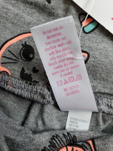 Justice Halloween Leggings Gray Cat Pumpkin Broom Candy Potion Girl's 12 NWT - Picture 5 of 6