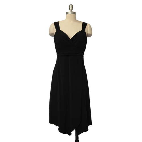 Vintage Y2K 2000s Ruby Rox Black Midi Dress Size XL New Fairycore Whimsygoth - Picture 2 of 9