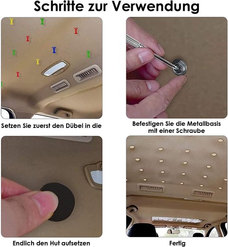 65pcs Car Roof Buckle Snap Rivets Repair Headliner Fastener Black - Picture 3 of 6