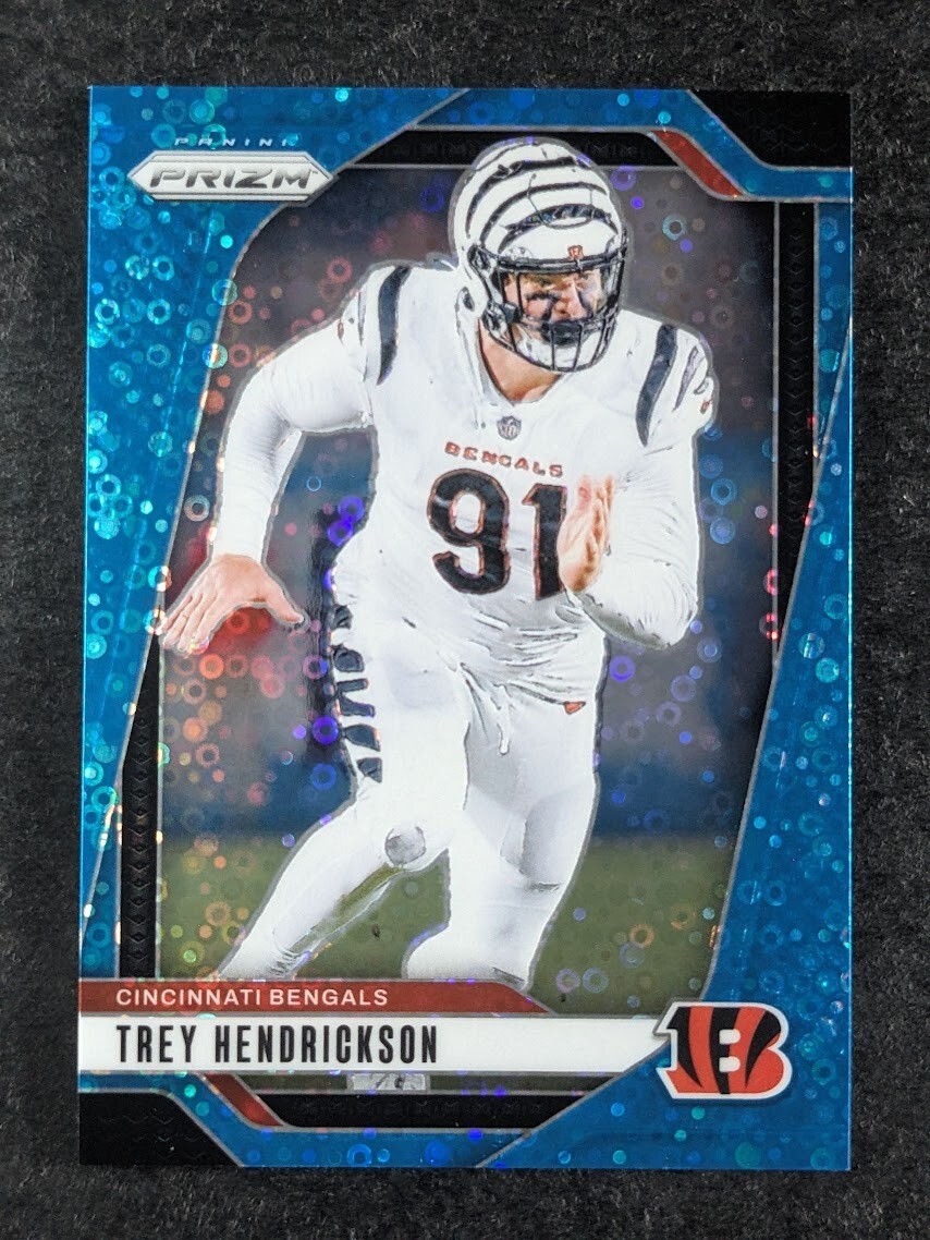 2024 Panini Prizm TREY HENDRICKSON 82/99 No Huddle Blue SP Bengals #59
