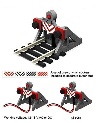 Nuevo en caja calibre ho / oo prosas bf-oo-10 2x paradas de amortiguación con luz - Imagen 2 de 3