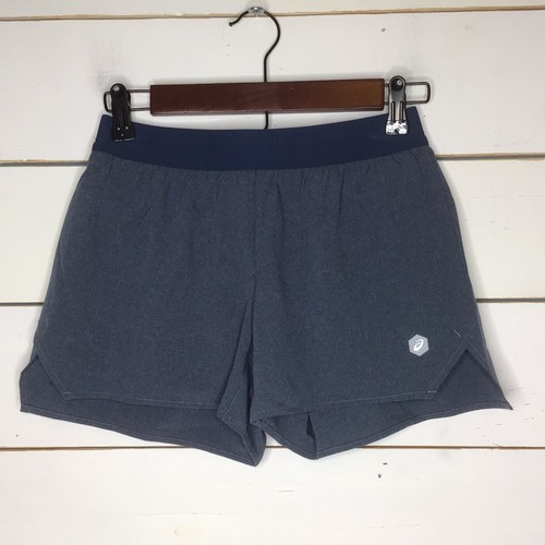 Nuevos Pantalones Cortos Cortos Tejidos ASICS para Correr, Azul Oscuro Breve, Para Mujer X-Pequeños - Imagen 2 de 8