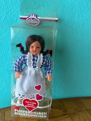 Mädchen  Caco OVP  Puppenhaus  Puppenstube 1:12 dollhouse  flexible doll