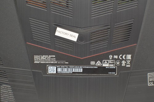 MSI GF65 THIN 10SDR-458 15.6" (512GB SSD, Intel Core i7-10750H, 2.60GHz, 8GB... - Picture 7 of 16
