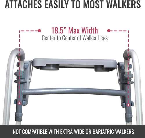 DMI Walker Tray, Rollator Tray, Mobility and Walker Accessory Tray Table Fits Mo - Picture 7 of 12