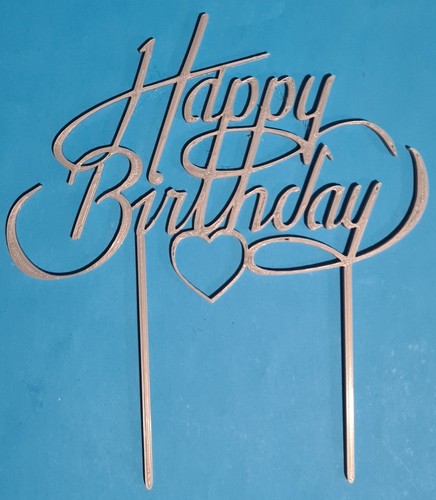 Cake Topper Happy Birthday Party Mutter/Vatertag 3D Seide Deko schön - Bild 30 von 38