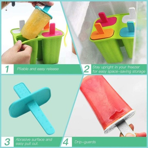 Eis am Stiel Form Eisformen Eisförmchen BPA Frei Stieleisform 8 x Eis Ice Lolly - Bild 6 von 12