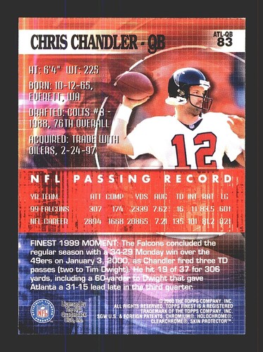 2000 TOPPS FINEST FOOTBALL BASE & INSERTS / SEE DROP DOWN MENU 4 CARD U  RECEIVE - Picture 132 of 328