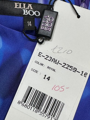ELLA BOO Pencil Dress Size Medium 14 Royal BlueTwist Zip Women NEW EU42 RRP £210 - Picture 14 of 14