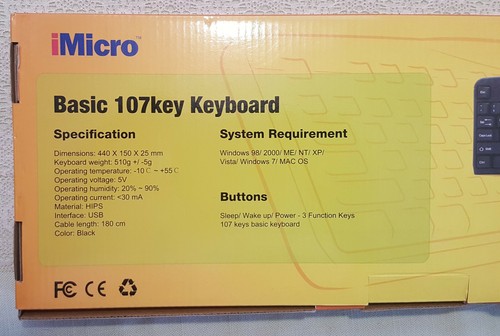 Micro Speed KB-BL919EB Keyboard Classic New Open Box - Picture 6 of 9