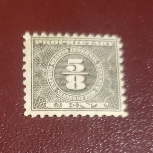 US Mint IRS- Scott #RB48 Proprietary 5/8c Black (Damaged Gum) Series of 1914