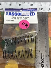 Team Associated 91838 Rear Shock Spring: White 1.90 lb/in L61mm NIP USA SHIPPED