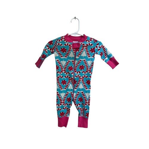 Hanna Andersson Candy Cane Zip Up One Piece Pajamas Size 0-6 months / 50 CM