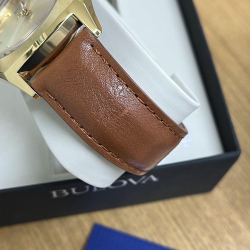 Bulova Accutron II 97B132 Quartz Watch Leather Band - Picture 5 of 7