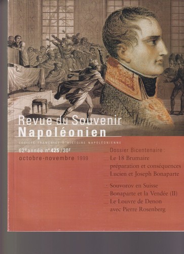 RSN NAPOLEON N°425 18 BRUMAIRE / LUCIEN & JOSEPH / SOUVOROV SUISSE / LA VENDEE - Picture 1 of 2