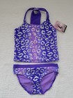 NEW GIRLS JOE BOXER TANKINI SET PURPLE SILVER LEOPARD 12,14.5,16,16.5,18.5