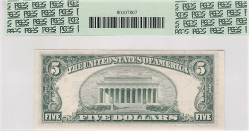 1950-D $5 Federal Reserve Note St. Louis District Star FR 1965-H* PCGS 63PPQ - Picture 5 of 5