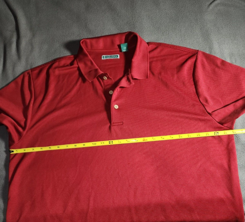 Cubavera Hemd Herren XXL Rot Freizeit Kurzarm Kragen Viertelknopf - Bild 11 von 16