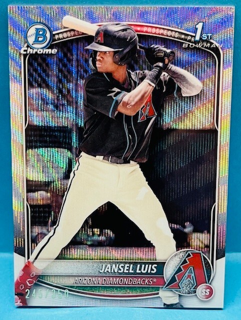 JANSEL LUIS 2025 BOWMAN CHROME 1ST WAVE REFRACTOR DIAMONDBACKS  #/350 