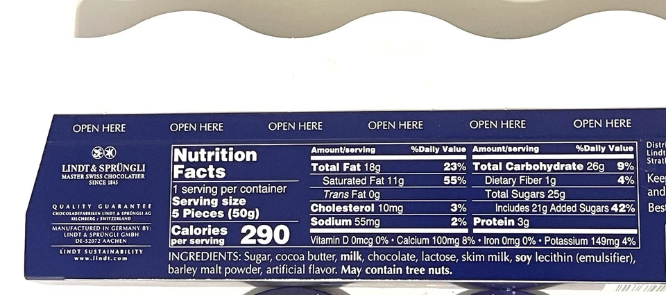 Figura Lindt LINDOR Chocolate con Leche Papá Noel y Renos Hueca 1.7oz Ea (4PK) Foto 4 de 4