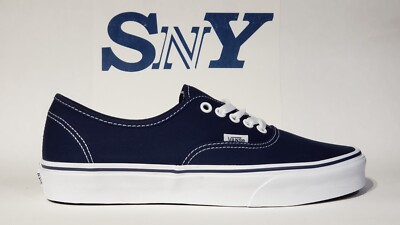 VANS AUTHENTIC Classic Sneakers Rubber Outsole Canvas Upper Men's Size 8.5 BLUE