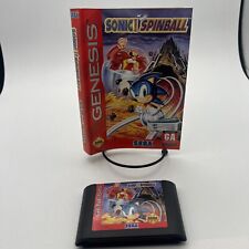 Sonic Spinball (Sega Genesis, 1993) Authentic Game Cartridge And Cover Art