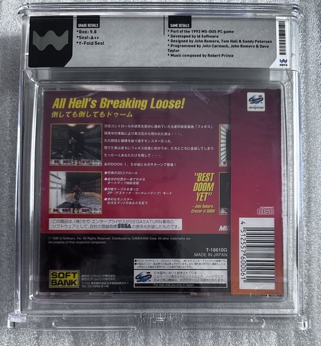 DOOM Sega Saturn (Japan Import) Rare WATA GRADE 9.8 A++ US SELLER FREE SHIPPING - Picture 2 of 2