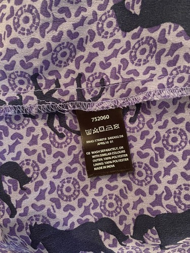 Monsoon Fusion purple ruffle abstract horse print short mini going out dress 16 - Picture 4 of 4