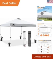 10x10 ft Vented Pop Up Canopy Tent - Quick Setup, Water Resistant, UV Protection