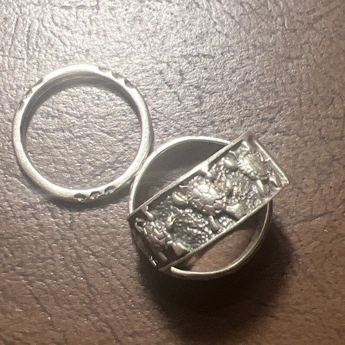 3 Vintage Sterling Silver Rings various sizes - Total weight 12.78 grams - Bild 4 von 6
