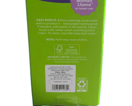 Mondo Llama Paint by Number Kit: Butterfly Design with Hanging Frame - Picture 10 of 10