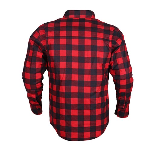 Mens Motorbike Motorcycle Flannel Lumberjack Shirt Made with Kevlar CE Armour - Picture 2 of 12