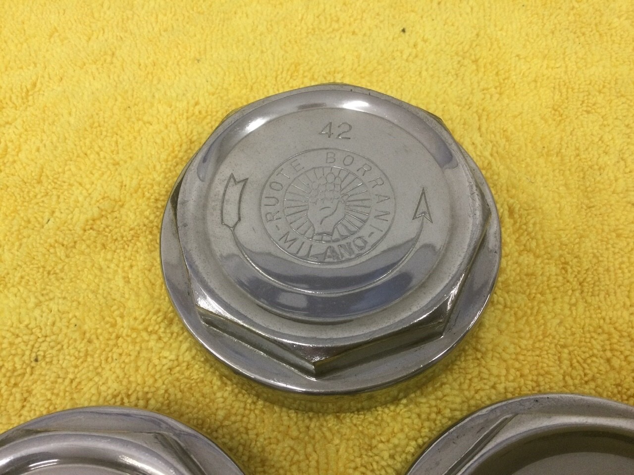 Ferrari 365 512 wheel mounting "knock off" octagon nuts, nice pre-owned set of 3