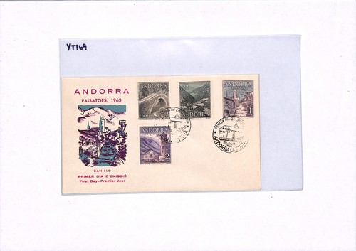 ANDORRA (SPAIN) 1963 FDC LANDSCAPES First Day Cover MOUNTAINS {samwells}YT169 - Picture 7 of 10