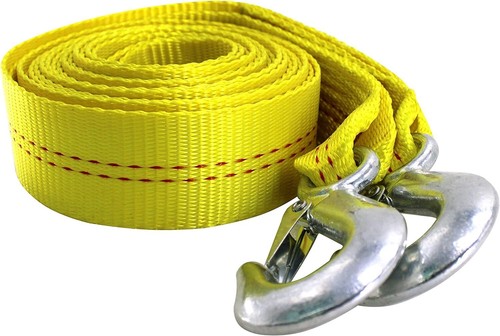 HFS(R) 4.5T, 2 ''x20 Ft Polyester Tow Strap Rope 2 Hooks 10000lb Towing Recovery - Picture 6 of 9