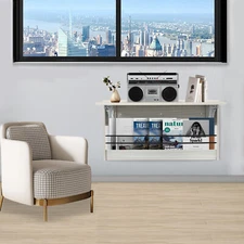 Folding Table Wall Mounted Folding Table Study Table Space Saving 31.5x16.3 in