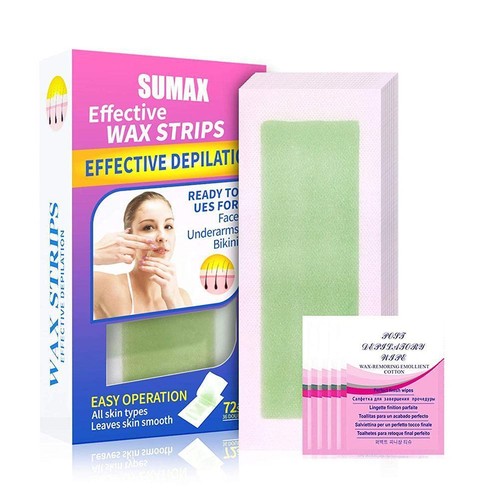 72 Pcs Wax Strips Lip Wax Strips For Women Facial Hair Removal Waxing Strips ABE - Picture 7 of 7