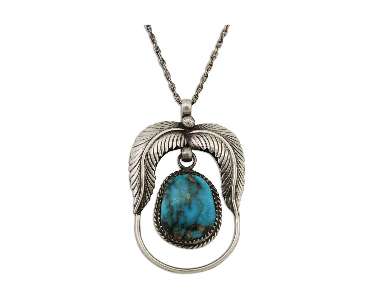 アクセサリー NAVAJO Silver Turquoise Necklace 925 51qcu0NHzwL._UY1000_.jpg