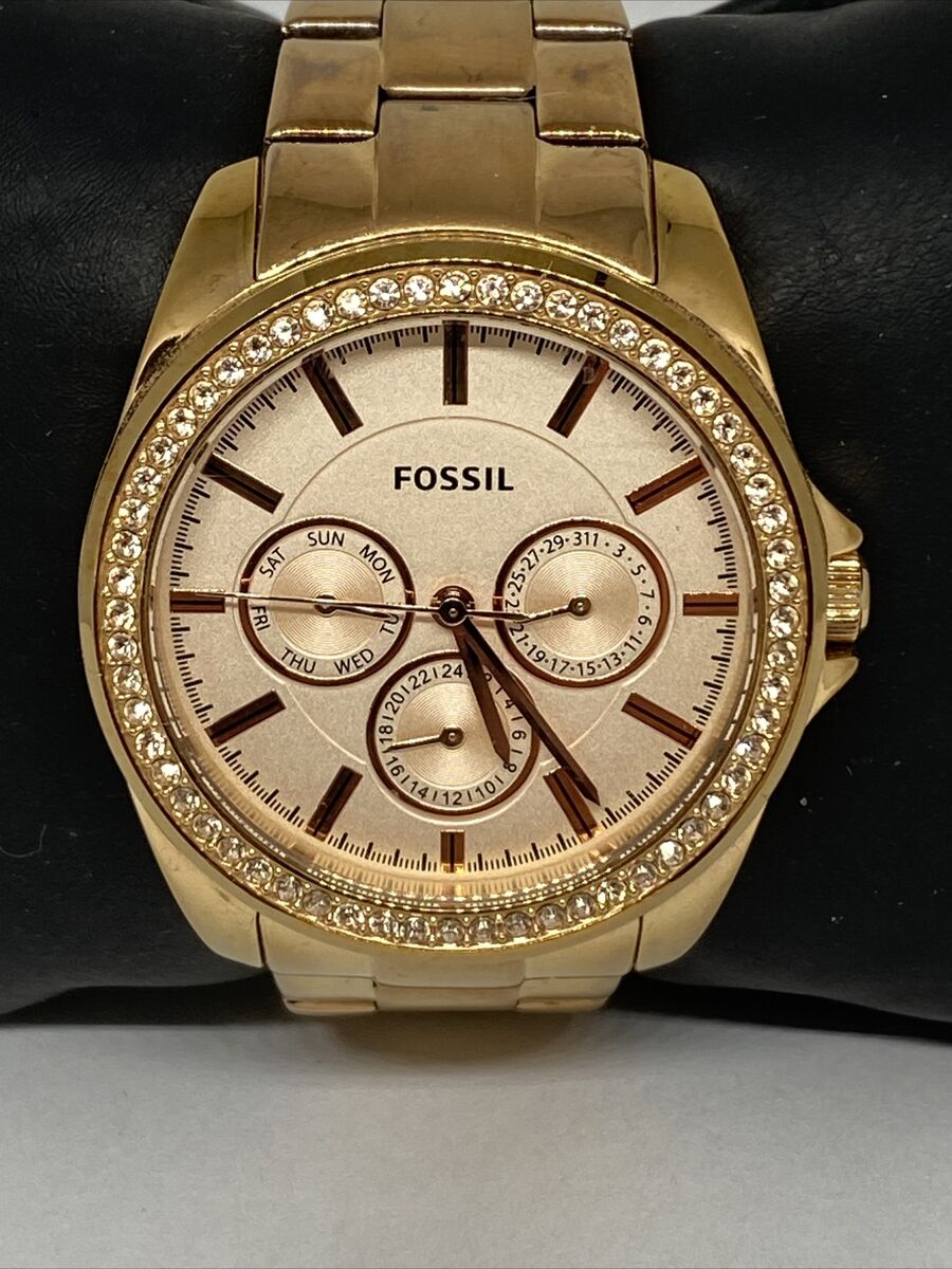 Fossil Janice BQ3316 Women s Gold Stainless Steel Analog Dial Quartz Watch XR304 eBay