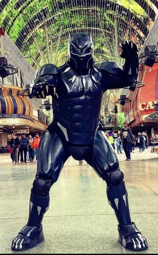 Disfraz de pantera negra para adultos Juegos con disfraces Halloween EVA Espuma Traje muscular Armadura Foto 3 de 4