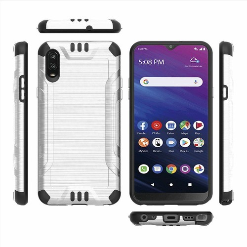 Slim Brushed Hybrid Case Phone Cover For TCL A2X A2 X A508DL + Tempered Glass - Picture 10 of 10