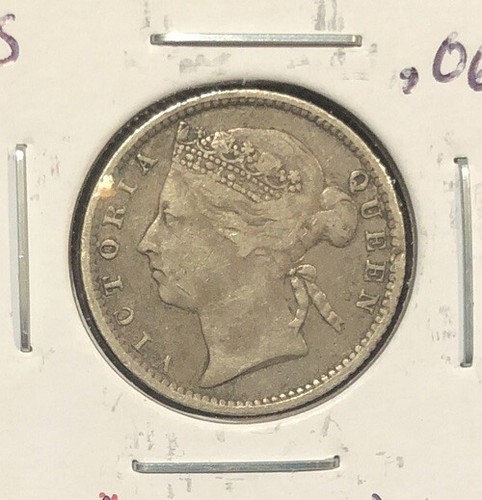 1894 BRITISH HONDURAS 10 Cents Silver Coin- Victoria 1-Year Type-Mintage=126,000 - Picture 1 of 4
