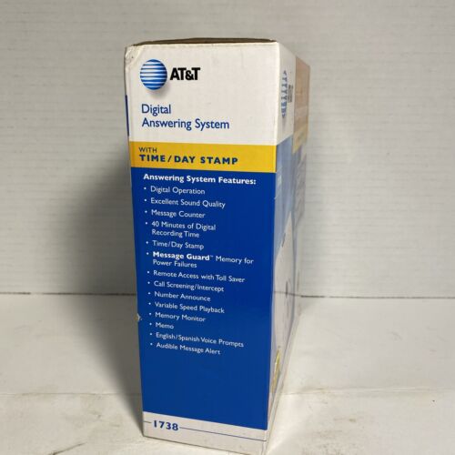 AT&T Model 1738 Cyfrowy system sekretarki Angielski i Español Głos Nib NOS - Zdjęcie 2 z 6