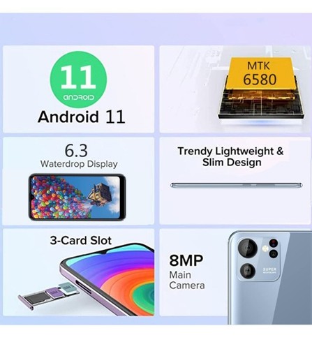 Smartphone Offerta Del Giorno, Android 11 Cellulari 32GB ROM 4GB RAM, 6.3"... - Foto 3 di 6
