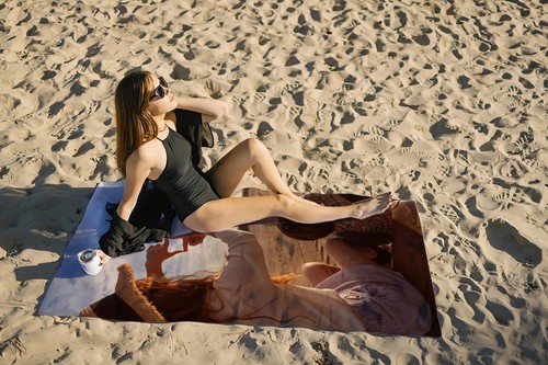 Asciugamano da spiaggia personalizzato | zenzero all'ombra | asciugamano da piscina vacanza personalizzato - Foto 6 di 12