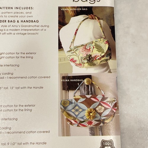 Amy Butler Midwest Modern Sewing Pattern Velma Bags Handbag Shoulder Bag Uncut - Picture 5 of 8