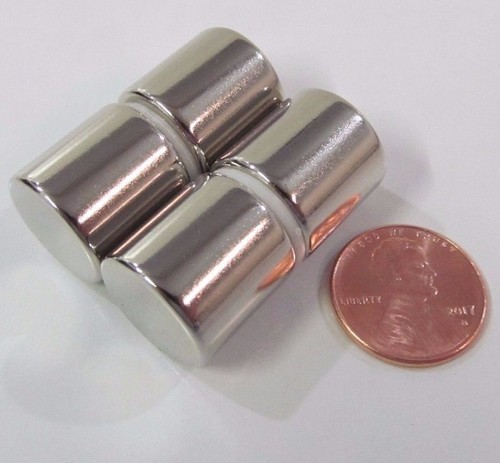 Magnete terre rare 4 pz .625"" N52 cilindro al neodimio 5/8"" 16 mm potente - Foto 3 di 3