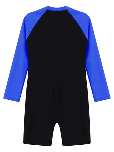 Jugend Rash Guard Reißverschluss Badeanzug Langarm Overall Sommer Sonnenanzug Boyleg - Bild 28 von 75