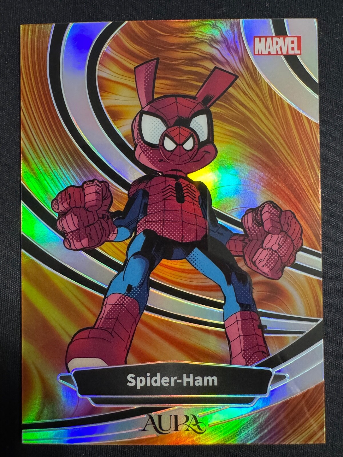 2025 Kakawow Aura Marvel SPIDER-HAM Orange Refractor /75 #AM-IO-83