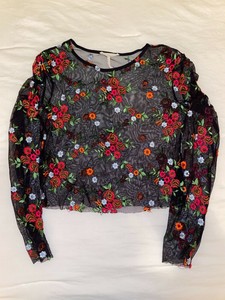 urban outfitters sheer floral top